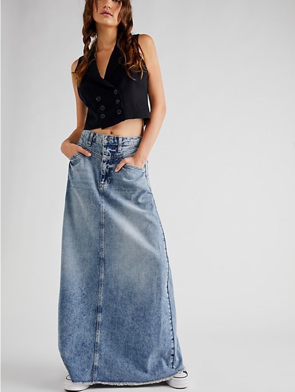 We the Free (Free People) Come as you are Denim Maxi